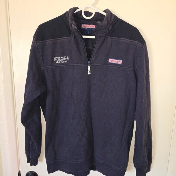 Vineyard Vines Navy Pullover Medium - Picture 2 of 4